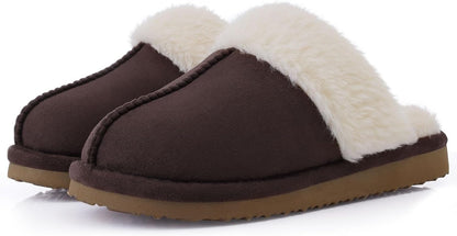 Women'S Fuzzy Memory Foam Slippers Fluffy Winter House Shoes Indoor and Outdoor