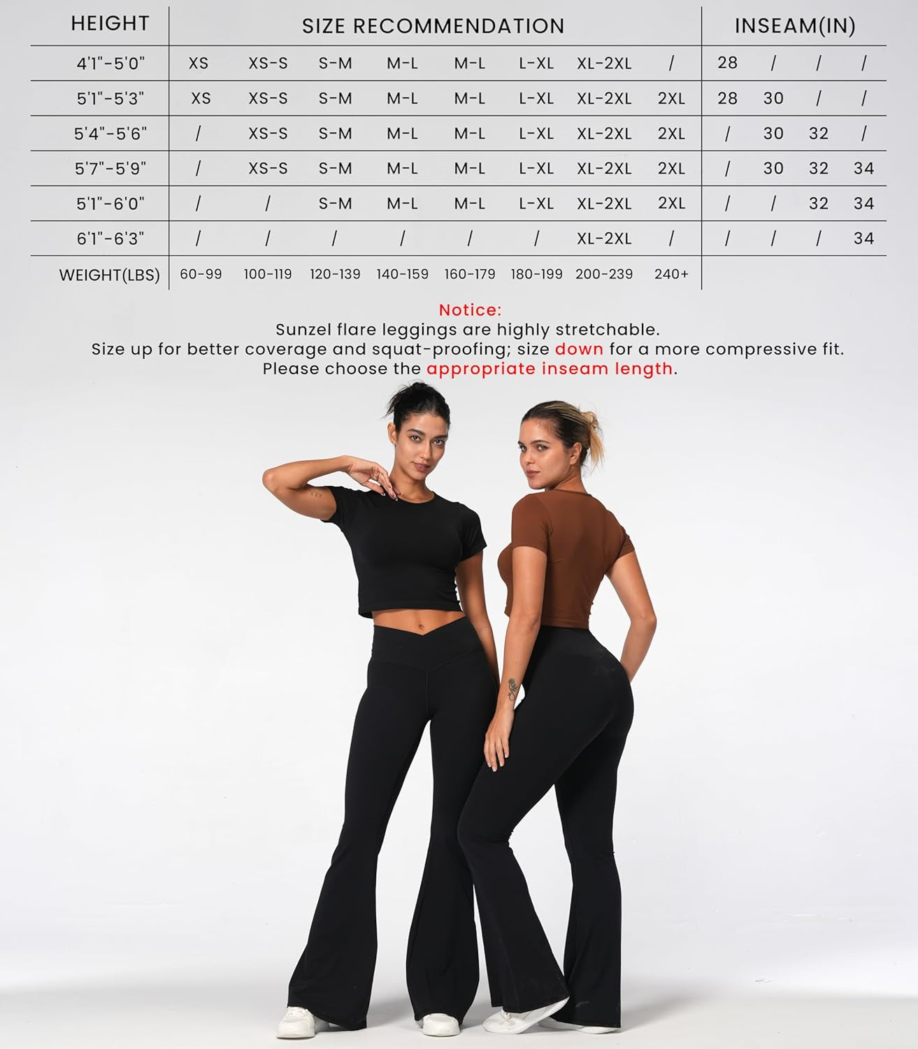 Flare Leggings, Crossover Yoga Pants with Tummy Control, High-Waisted and Wide Leg