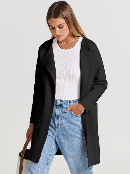 Womens Cardigan Sweater Open Front Knit Long Coatigan Dressy Casual Jacket Coat 2025 Fall Outfits Classy Clothes