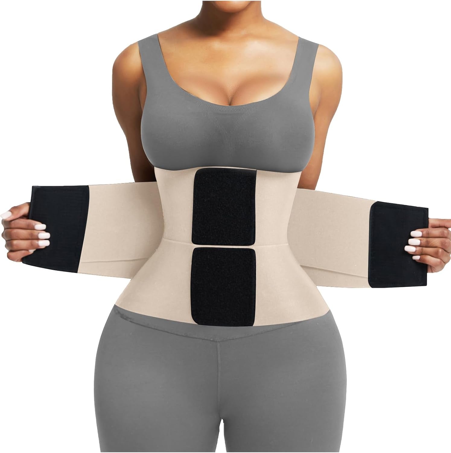 Waist Trainer Belt Waist Cincher Trimmer Ab Belt Tummy Control Body Shaper with Triple Wrap Women and Men