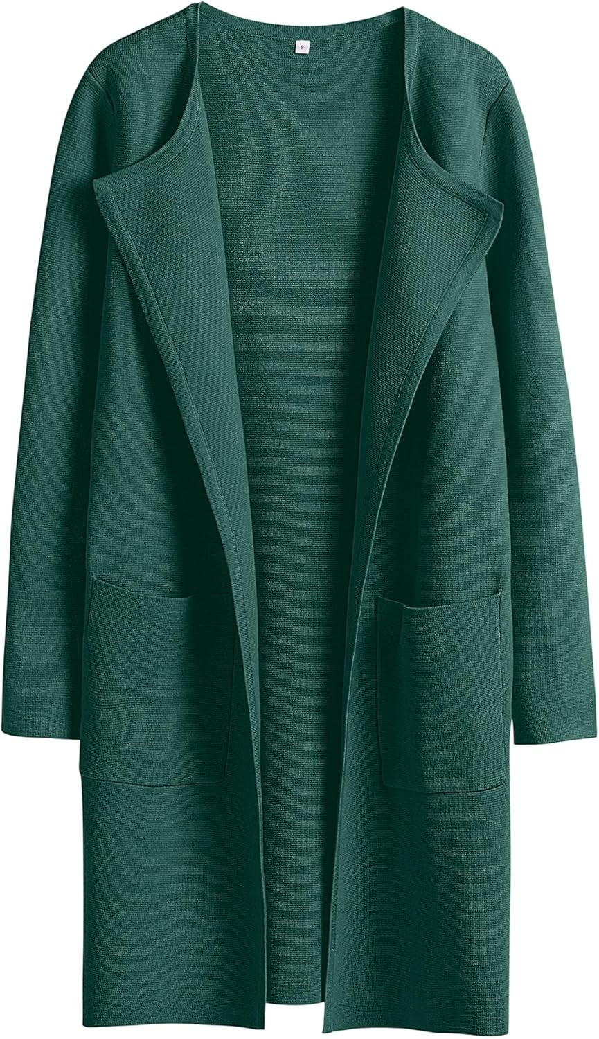 Womens Cardigan Sweater Open Front Knit Long Coatigan Dressy Casual Jacket Coat 2025 Fall Outfits Classy Clothes