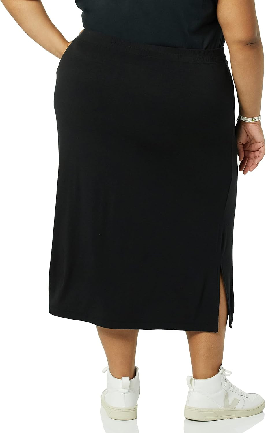 Women'S Pull-On Knit Midi Skirt (Available in plus Size)