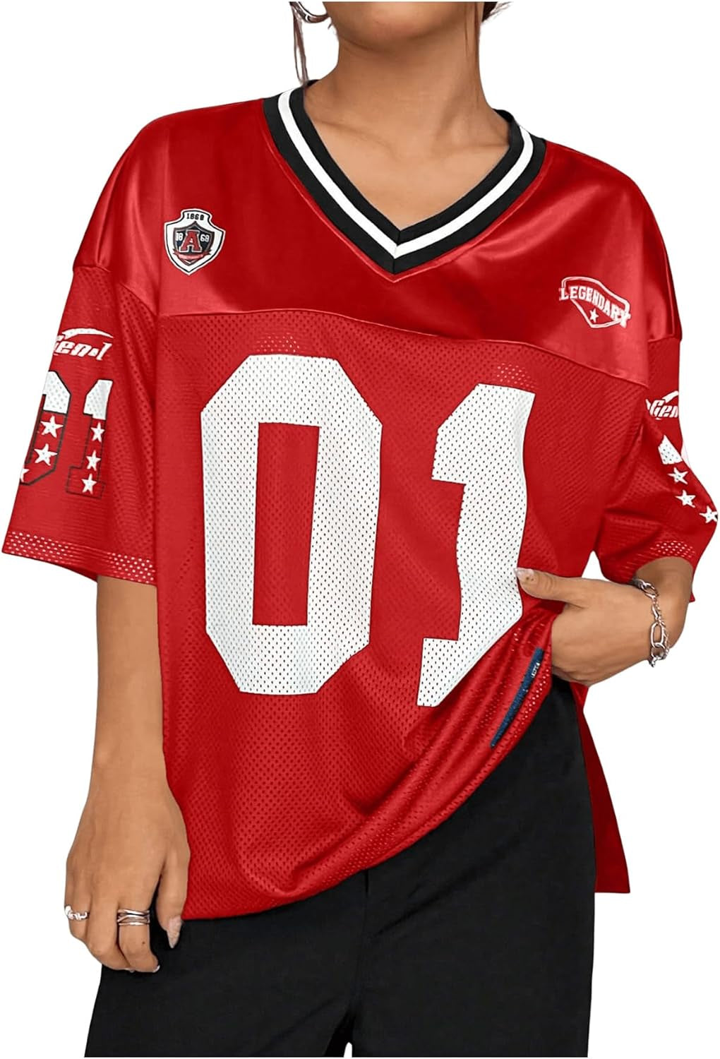 Women'S Oversized T Shirts Graphic Tees Letter Print Casual Trendy Summer Loose Tops