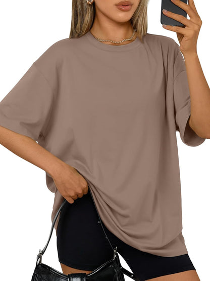 Womens Oversized Summer T Shirts plus Size Batwing Cute Casual Tops Short Sleeves Fashion Workout Clothes