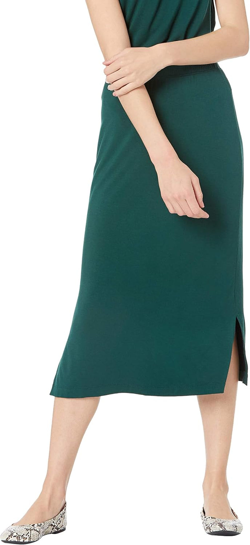 Women'S Pull-On Knit Midi Skirt (Available in plus Size)