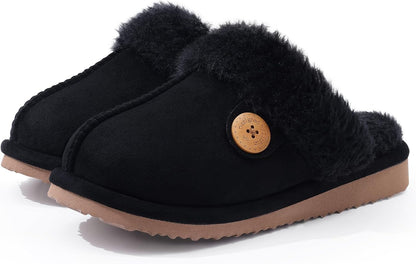 Women'S Fuzzy Memory Foam Slippers Fluffy Winter House Shoes Indoor and Outdoor