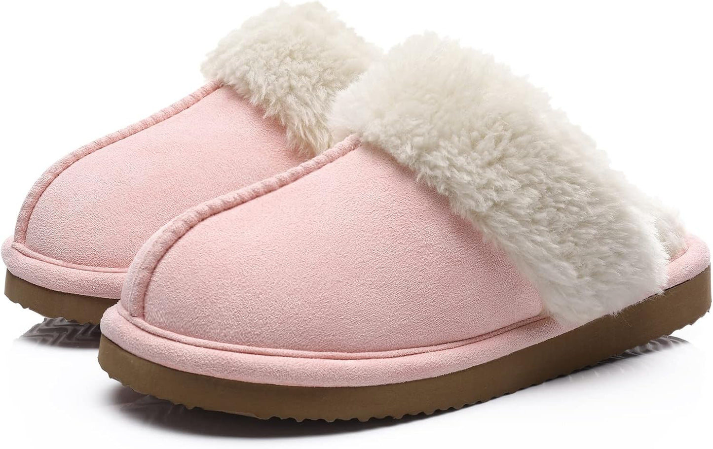 Women'S Fuzzy Memory Foam Slippers Fluffy Winter House Shoes Indoor and Outdoor