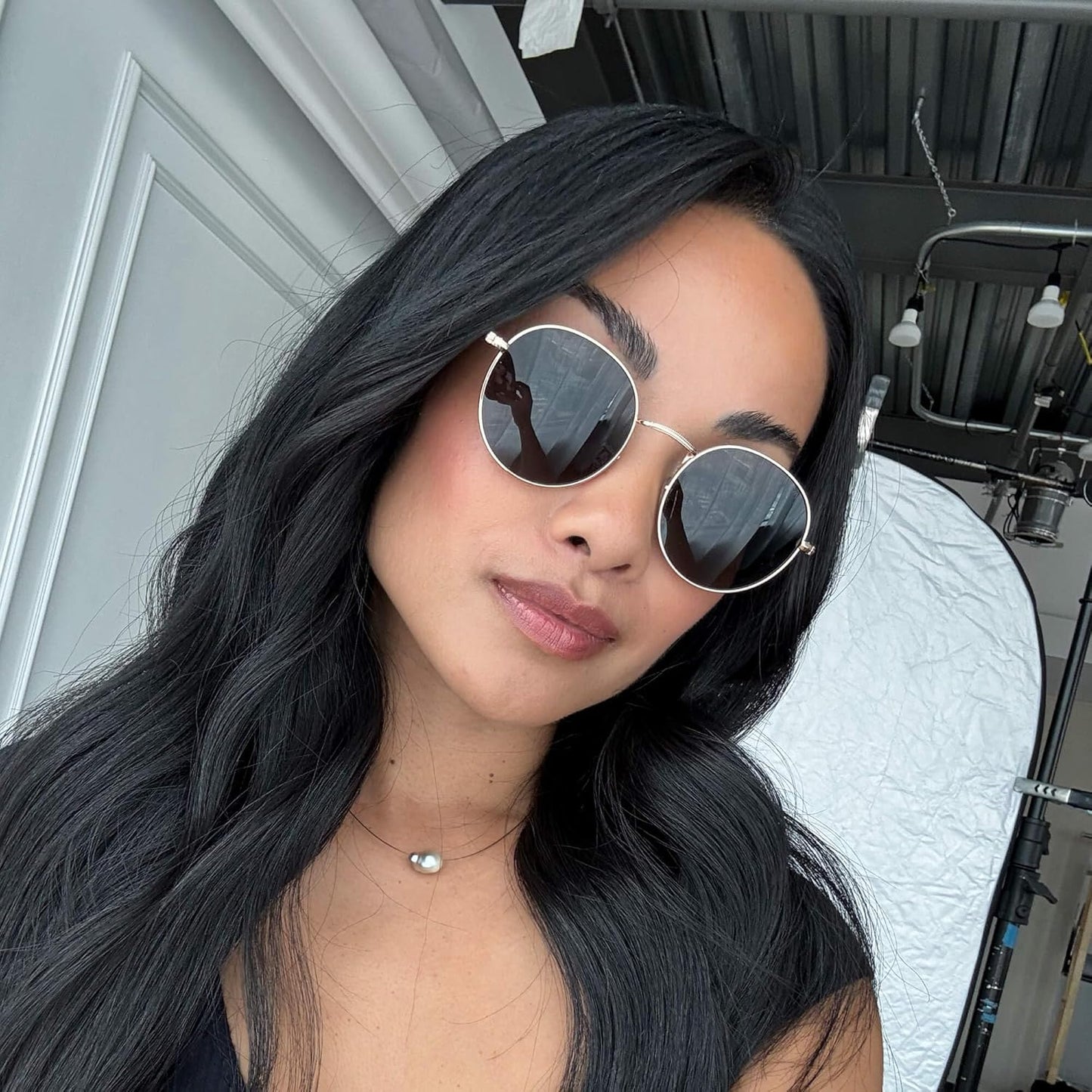 - Reflective Lens round Trendy Sunglasses