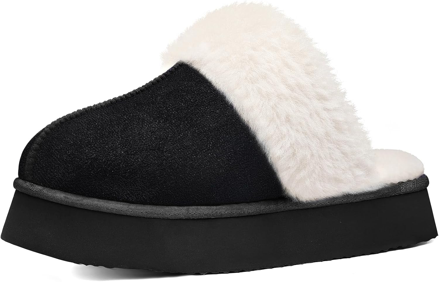 Women'S Fuzzy Memory Foam Slippers Fluffy Winter House Shoes Indoor and Outdoor