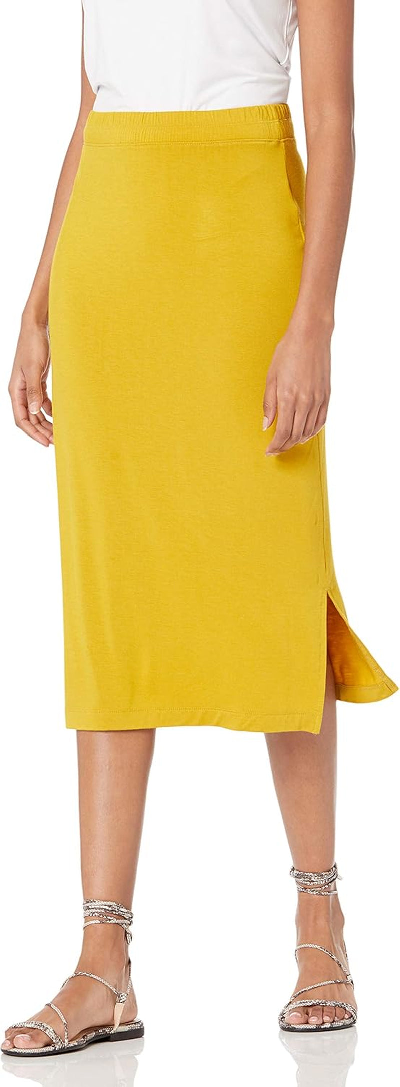 Women'S Pull-On Knit Midi Skirt (Available in plus Size)