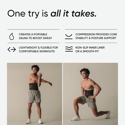 Sweet Sweat Waist Trimmer (Core Series) - Premium Sweat Enhancing Fitness Band for Women & Men
