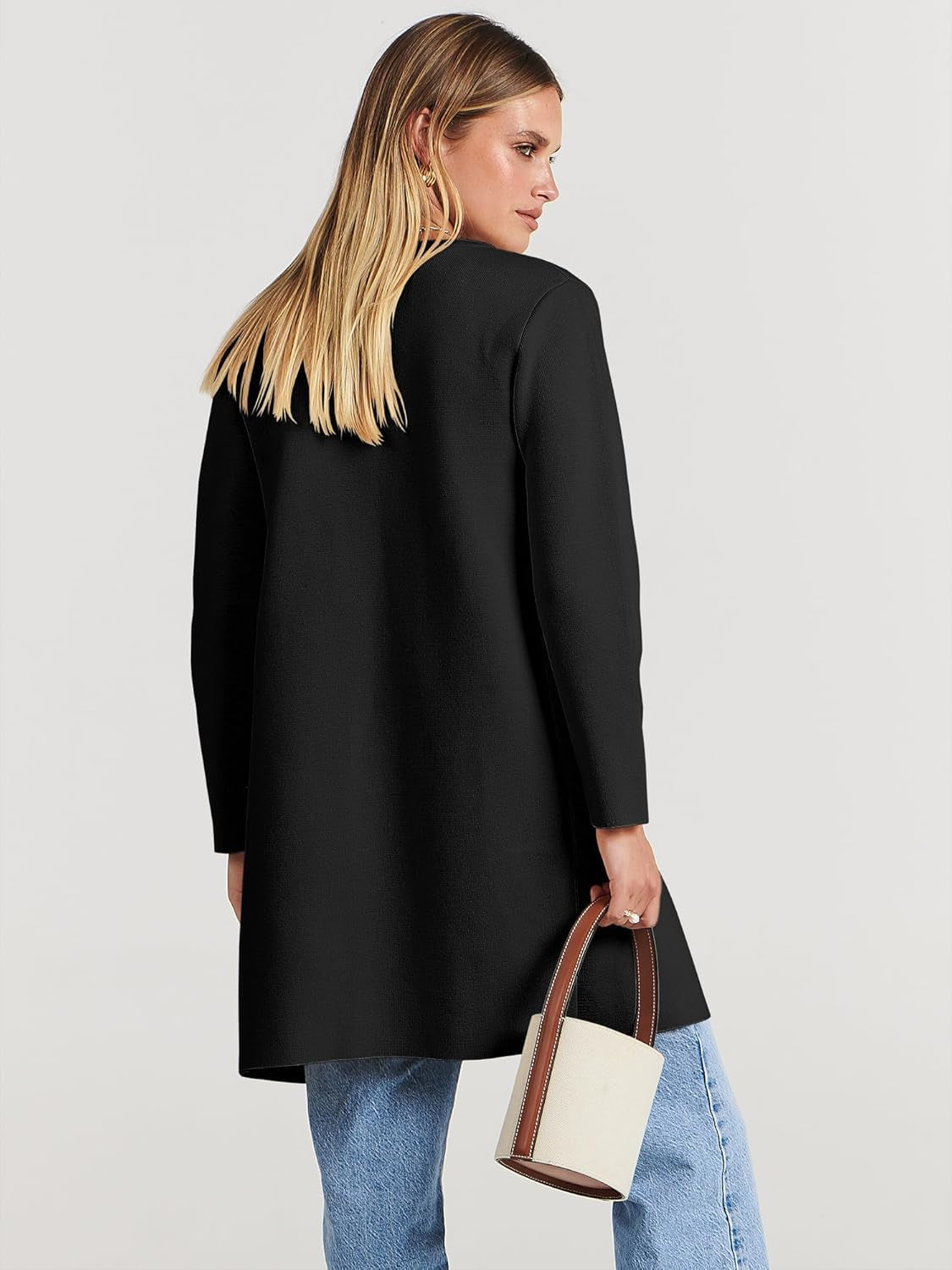 Womens Cardigan Sweater Open Front Knit Long Coatigan Dressy Casual Jacket Coat 2025 Fall Outfits Classy Clothes