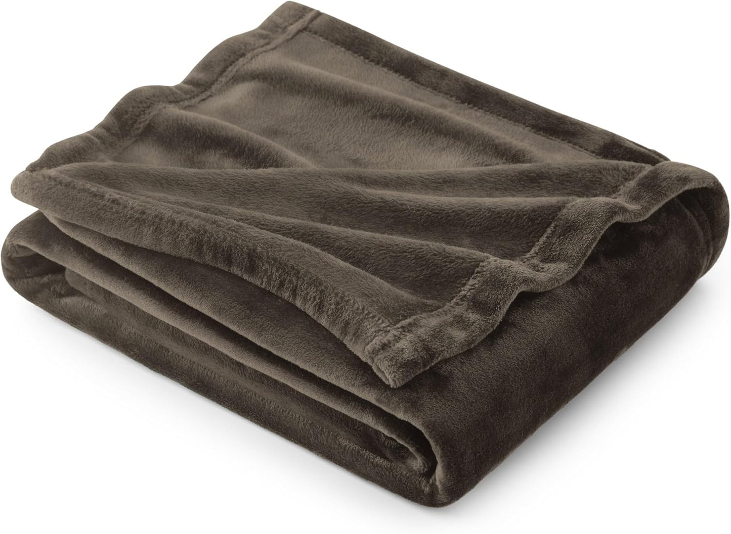 Gentlesoft Fleece Blankets Queen Size Dark Grey - Bed Blanket Soft Lightweight Plush Fuzzy Cozy Luxury Microfiber, 90X90 Inches