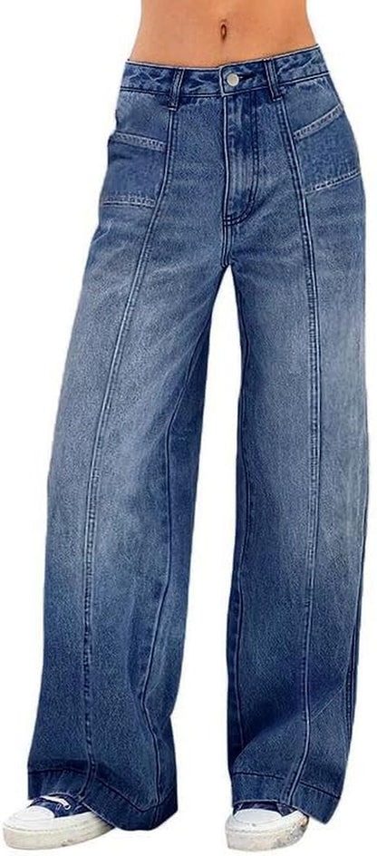 Women'S Wide Leg Boyfriend Jeans