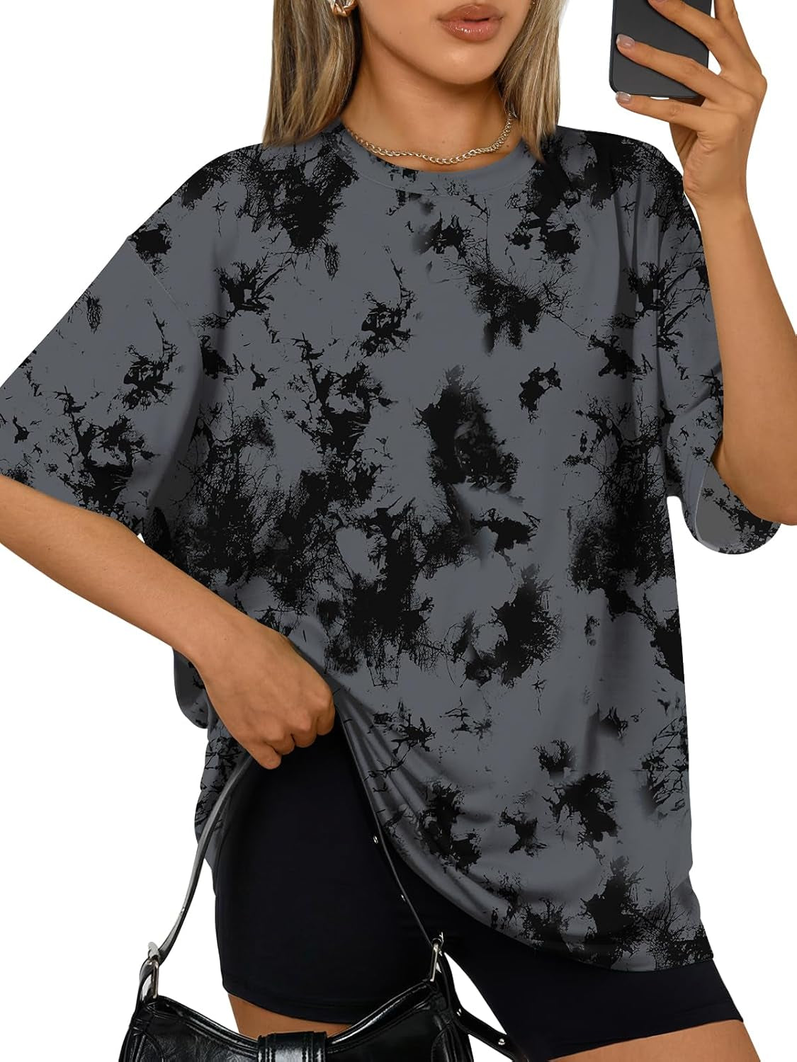 Womens Oversized Summer T Shirts plus Size Batwing Cute Casual Tops Short Sleeves Fashion Workout Clothes