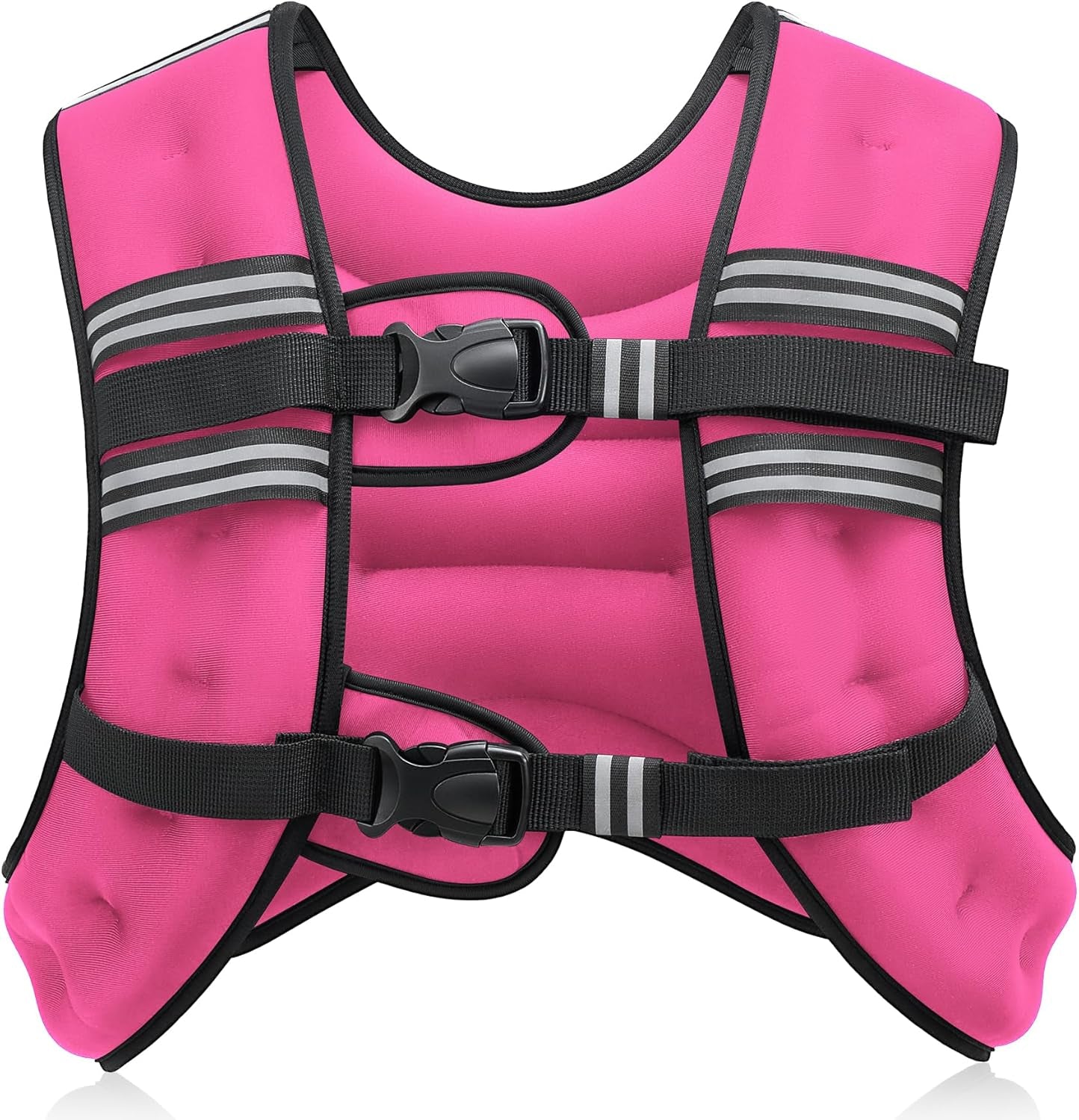 Weighted Vest, 6Lb/8Lb/12Lb/16Lb/20Lb/25Lb/30Lb Weight Vest with Reflective Stripe for Workout, Strength Training, Running, Fitness, Muscle Building, Weight Loss, Weightlifting