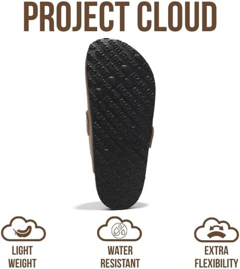 100% Genuine Leather Clogs for Women Shoes - Memory Foam Insole, Non-Slip & Natural Cork Footbed Arch Support Big Buckle Womens Clogs and Mules Footwear (Manchester)