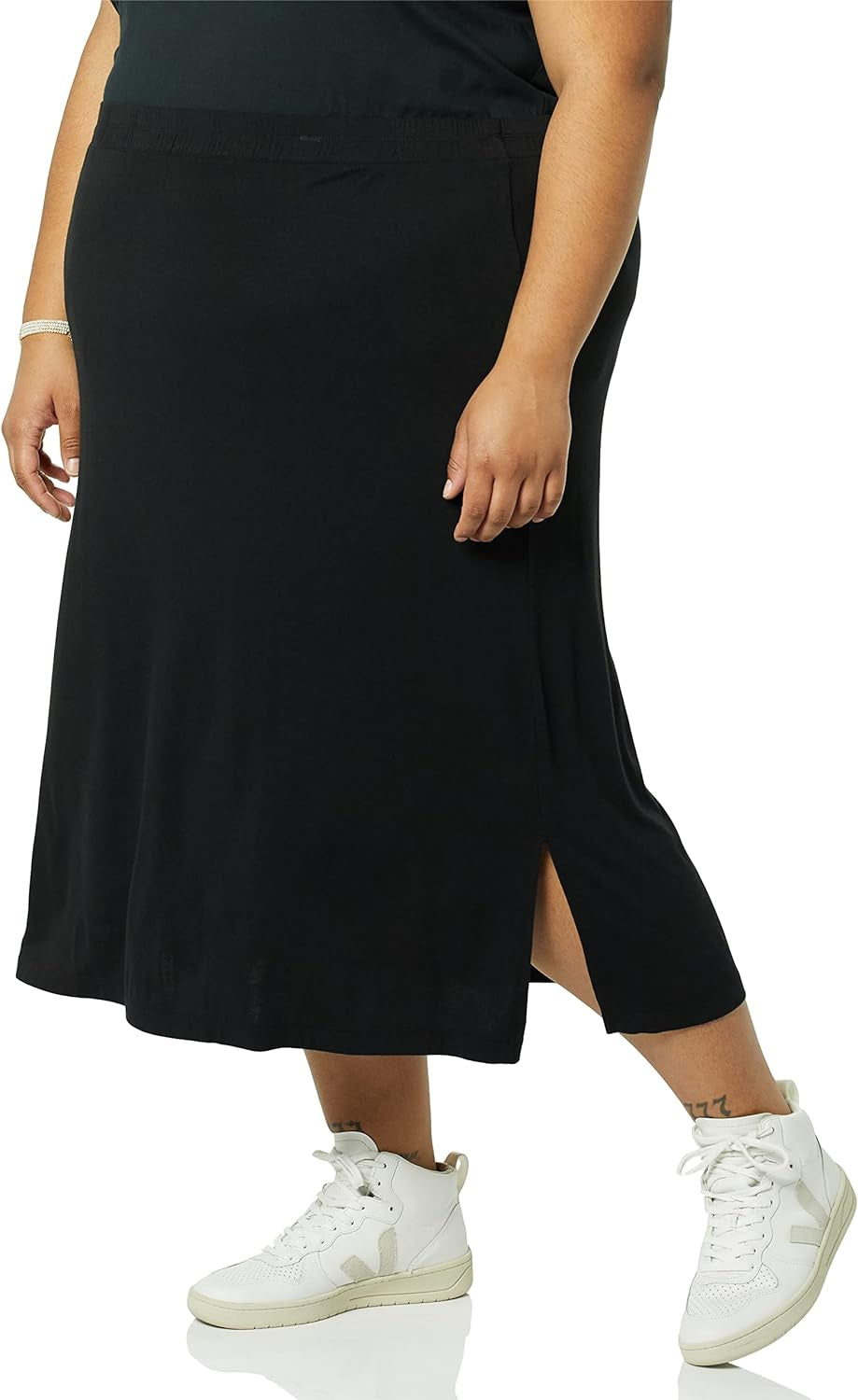 Women'S Pull-On Knit Midi Skirt (Available in plus Size)
