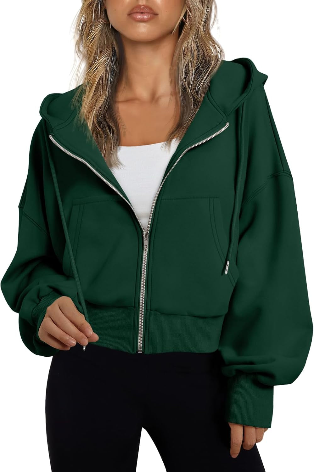 Hoodies for Women Full Zip up Cropped Sweatshirts Jackets Casual Comfy Gym Tops Fall Outfits Winter Clothes 2026