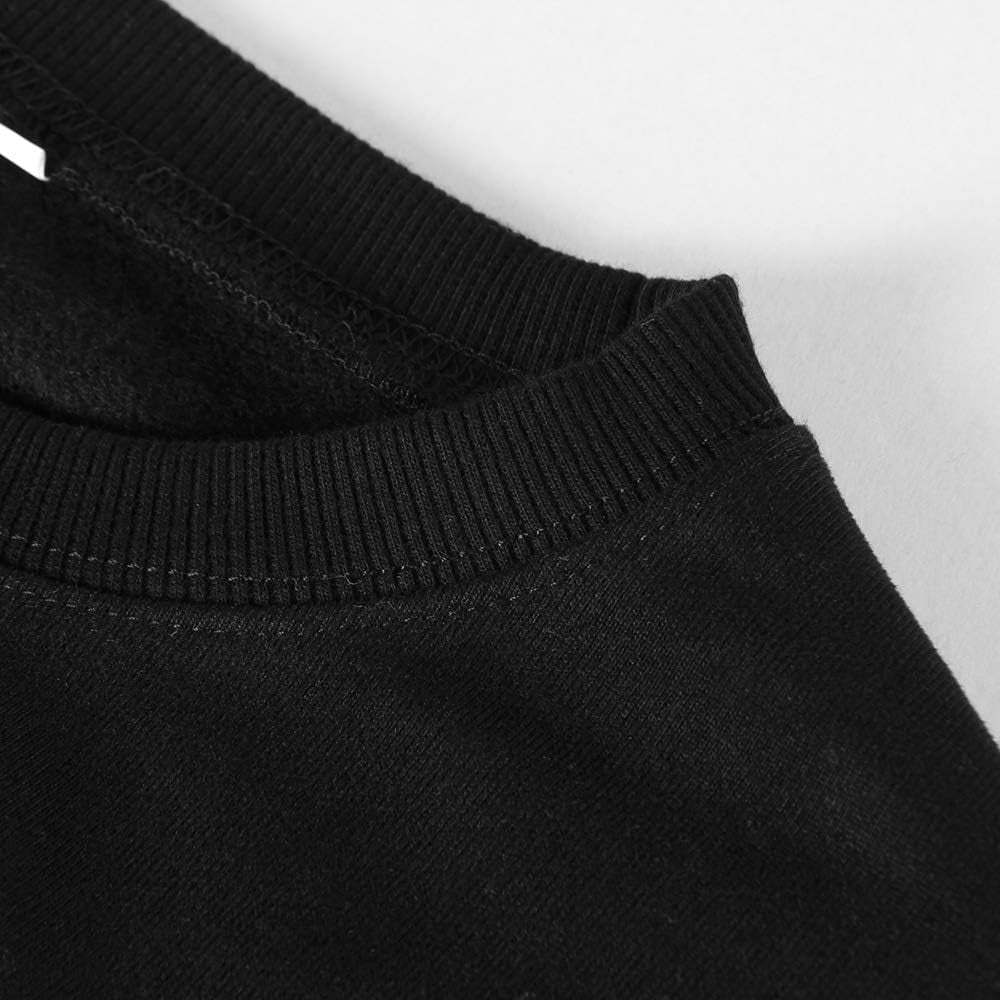 Women'S Crewneck Long Sleeve Crop Tops Workout Casual Pullover Loose Sweatshirts