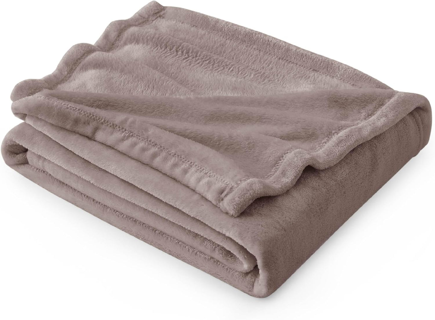 Gentlesoft Fleece Blankets Queen Size Dark Grey - Bed Blanket Soft Lightweight Plush Fuzzy Cozy Luxury Microfiber, 90X90 Inches