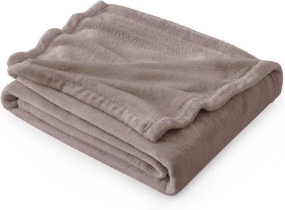Gentlesoft Fleece Blankets Queen Size Dark Grey - Bed Blanket Soft Lightweight Plush Fuzzy Cozy Luxury Microfiber, 90X90 Inches