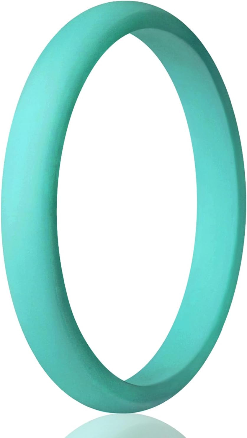 Women'S Bridal Rings Sets, Thin and Stackable Rings Silicone Women Wedding Bands，Rubber Promise Rings for Gift, Anniversary Ring for Work Out- 2.5Mm Width - 1.8Mm Thick