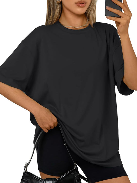 Womens Oversized Summer T Shirts plus Size Batwing Cute Casual Tops Short Sleeves Fashion Workout Clothes