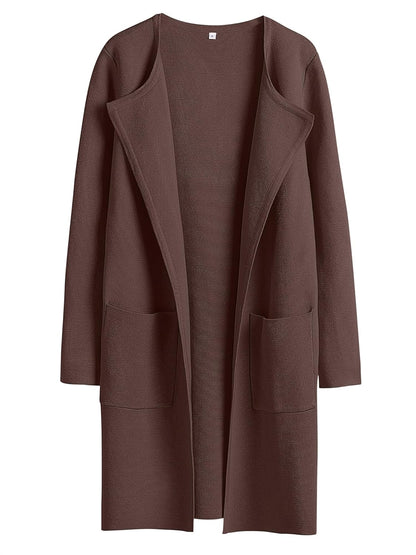 Womens Cardigan Sweater Open Front Knit Long Coatigan Dressy Casual Jacket Coat 2025 Fall Outfits Classy Clothes